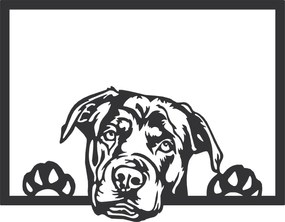 Decorative Metal Wall Accessory Enzo 7054 Black