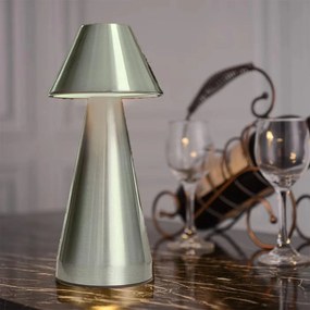 Επιτραπέζιο Διακοσμητικό Φωτιστικό LED Μπαταρίας 21x10cm - Ασημί