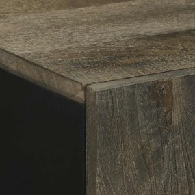 Σκευοθήκη μαύρο 90x33x75 cm μασίφ ξύλο Μάνγκο 4017712