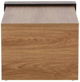 Τραπεζάκι σαλονιού WILMA C8950.12 Μελαμίνης σε Φυσικό - Μαύρο Μάρμαρο 80x50x35Υεκ. 80x50x35 εκ.
