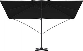 vidaXL Ομπρέλα ηλίου Μαύρο 351 x 250 x 260 εκ