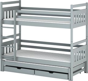 SEWERYN 90x190 grey bunk bed Lano Furniture