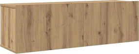 vidaXL Μονάδες TV Επιτοίχιο 4 pcs Artisan Oak Επεξεργασμένο ξύλο