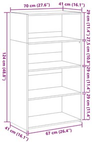 ΝΤΟΥΛΑΠΙ ΛΕΥΚΟ 70X41X124 ΕΚ. ΑΠΟ ΕΠΕΞΕΡΓΑΣΜΕΝΟ ΞΥΛΟ 846404