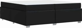 vidaXL Σκελετός Κρεβατιού με στρώμα Μαύρο 200 x 200 cm ύφασμα