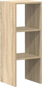 vidaXL Βιβλιοθήκη Στοιβαζόμενα Sonoma Δρυς 30x30x80 εκ. Επεξ. Ξύλο