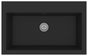 vidaXL Κουζίνα Σιντρι Μαύρο 790x500x193 εκ Γρανίτης
