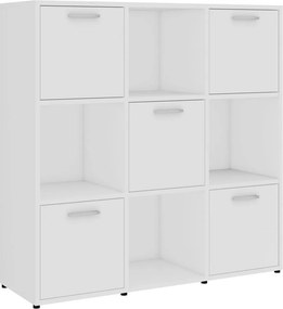 vidaXL Βιβλιοθήκη Λευκή 90 x 30 x 90 εκ. από Επεξ. Ξύλο