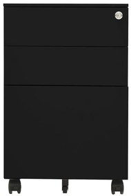 Αρχειοθήκη Φορητή Μαύρη 39 x 45 x 60 εκ. Ατσάλινη - Μαύρο