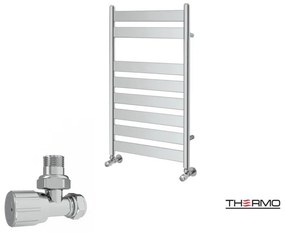 Thermo LARGO Θερμαινόμενη πετσετοκρεμάστρα από Mild Steel με υδραυλική λειτουργία, 80x50cm Chrome