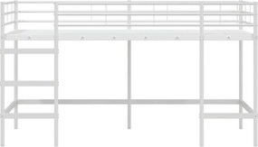 VidaXL Κρεβάτι κουκέτας για παιδιά Λευκό 100 x 200 cm Ατσάλι