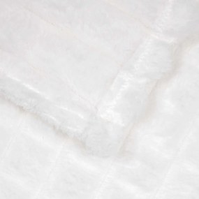 vidaXL Κουβέρτα Λευκό 200 x 150 cm Μαλλί