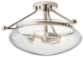 Πλαφονιέρα Φωτιστικό Οροφής 3xE14 40W IP20 Belle Elstead QN-BELLE-SF-PN Νίκελ Ματ