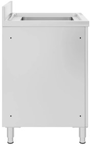 vidaXL Λάντζα Κλειστή με Ερμάριο 60 x 60 x 96 εκ. Ανοξείδωτο Ατσάλι