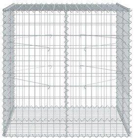 vidaXL Συρματοκιβώτιο με Κάλυμμα 100x100x100εκ από Γαλβανισμένο Χάλυβα