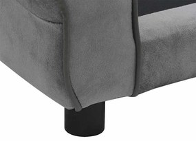 vidaXL Καναπές - Κρεβάτι Σκύλου Σκούρο Γκρι 72 x 45 x 30 εκ. Βελουτέ