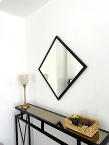 Stewehome Καθρέφτης Μαύρο Μεταλλικό Πλαίσιο 50x50 cm