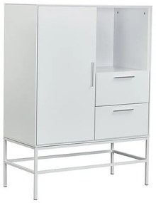 Σιφονιέρα Riverton H106, Άσπρο, Με συρτάρια και ντουλάπια, 110x80x40cm
