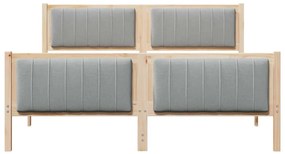 vidaXL Σκελετός Κρεβατιού Καφέ και ανοιχτό γκρι 160 x 200 cm