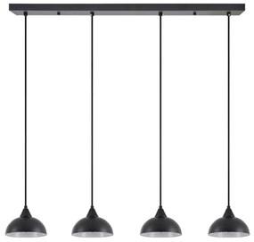 Φωτιστικό Οροφής - Ράγα Adept 77-9056 85x15x300cm 4xE27 60W Black Homelighting Μέταλλο