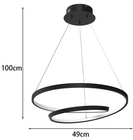 Φωτιστικό οροφής Rexon led μέταλλο μαύρο Φ49x12εκ 49x49x12 εκ.