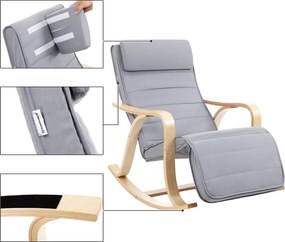 Κουνιστή Πολυθρόνα Relax (67x125x91) Songmics LYY41G
