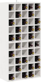 vidaXL Ράφι Κρασιού 2 pcs Λευκό 56 x 25 x 56 cm Στερεά ξυλεία πεύκου