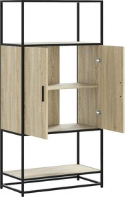 vidaXL Highboard Δρυς sonoma 68x35x139 cm Επεξεργασμένο ξύλο μέταλλο