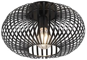 Φωτιστικό Οροφής - Πλαφονιέρα Johann 606903032 1xE27 60W Φ30cm 18cm Black Mat Trio Lighting Metal