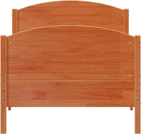 vidaXL Σκελετός Κρεβ. Χωρίς Στρώμα Καφέ Κεριού 90x200 εκ Μασίφ Πεύκο
