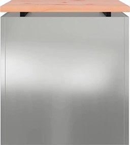 vidaXL Παγκάκι κήπου Ασημί 40 x 40 x 43 cm Γαλβανισμένος χάλυβας