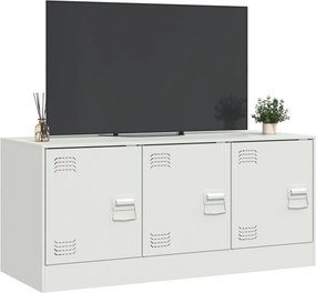 vidaXL Έπιπλο Τηλεόρασης Λευκό 99x39x44 εκ. από Ατσάλι