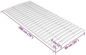 ΤΕΛΑΡΟ ΚΡΕΒΑΤΙΟΥ ΜΕ 24 ΣΑΝΙΔΕΣ 90 X 200 ΕΚ. 340077