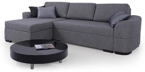 Γωνιακός καναπές κρεβάτι Taner, σκούρο γκρι 282x88x164cm Αριστερή γωνία – GRA-TED-035