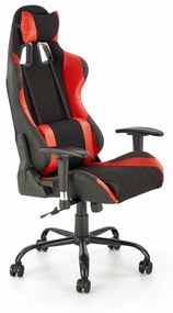 Καρέκλα gaming Houston 1431, Κόκκινο, Μαύρο, 127x69x62cm, 22 kg, Με ρόδες, Με μπράτσα, Μηχανισμός καρέκλας: Κλίση | Epipla1.gr