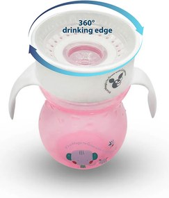 Ποτήρι Εκπαιδευτικό 270ml Cangaroo Magical 360 Pink C0669H
