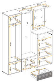 Swap XIX Σύνθεση Καφέ δρυς 280x180x40