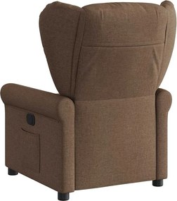 vidaXL Πολυθρόνα Ανακλινόμενη Καφέ Υφασμάτινη