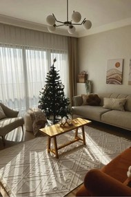 Stewehome Μοντέρνο χαλί σαλονιού από πολυεστερικό ύφασμα με πλεκτή υφή 200x290x6 cm