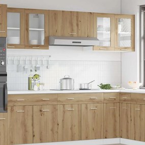 Ντουλάπι τοίχου κουζίνας με γυάλινη πόρτα Artisan Oak - Καφέ