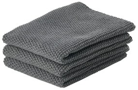 Πετσέτες Κουζίνας 330474 (Σετ 3τμχ) Anthracite Zone Denmark 27x27cm 100% Βαμβάκι