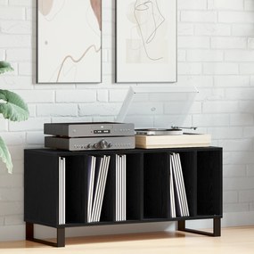 vidaXL Ντουλάπα Δίσκων Μαύρη Δρυς 100x38x48 εκ. Επεξεργασμένο Ξύλο
