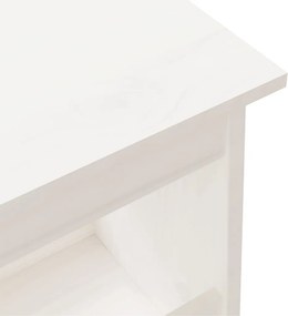 vidaXL Παγκάκι Χολ Λευκό 160x28x45 εκ. από Μασίφ Ξύλο Πεύκου