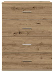 vidaXL Πλαϊνό γραφείο artisan δρυς 60 x 39 x 80 εκ Επεξεργασμένο ξύλο