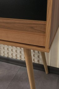 Συρταριέρα Καρυδί / Μαύρο RUVA 80x36x50