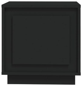 Κομοδίνα 2 τεμ. Μαύρα 44x35x45 εκ. από Επεξεργασμένο Ξύλο - Μαύρο