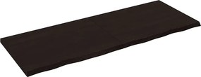 vidaXL Επιφάνεια Τραπεζιού Σκούρο Καφέ 160x60x(2-4)εκ Επεξ. Μασίφ Δρυς
