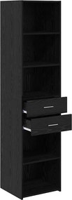 vidaXL Highboard Μαύρη Οξυά 45 x 42,5 x 185 εκ. Επεξεργασμένο ξύλο