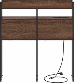 vidaXL Κεφαλάρι Αποθήκης με ράφι Καφέ δρυς 75 cm Επεξεργασμένο ξύλο