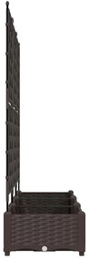 vidaXL Κηποτινάκι με Τρέλα 3 pcs Καφέ 120 x 40 x 125.5 εκ. PP